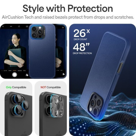 Оригінальний чохол Spigen Cyrill Kajuk (Magsafe) для iPhone 16 Pro - Navy Blue