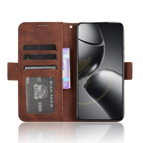 Чехол-книжка Skin Feel Calf на Xiaomi 14T - коричневый