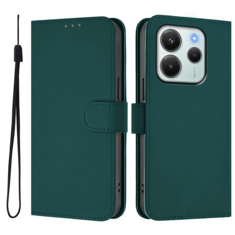 Чохол-книжка Skin Feel Solid Color Leather Xiaomi Redmi Note 14 4G 164.48mm - зелений