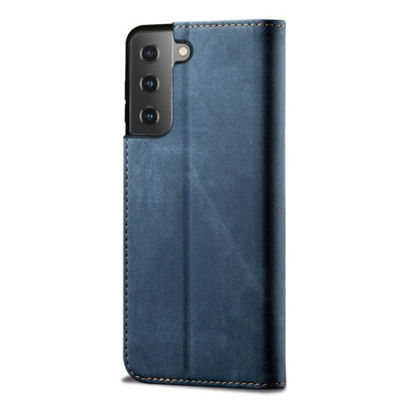 Чехол книжка Denim Texture Casual Style на Samsung Galaxy S22 5G - синий