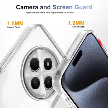 Протиударний чохол Anti-slip Clear Acrylic Hybrid для Xiaomi Redmi 14C 4G/Poco C75/Redmi A4 5G - прозорий