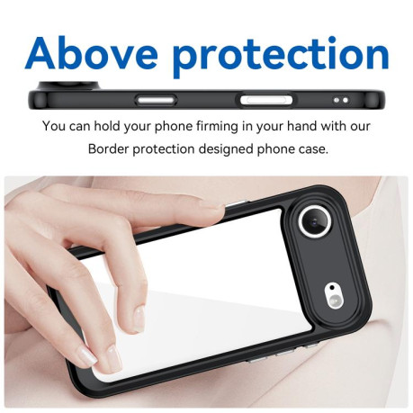 Противоударный чехол Colorful Acrylic Series для iPhone Air - черный