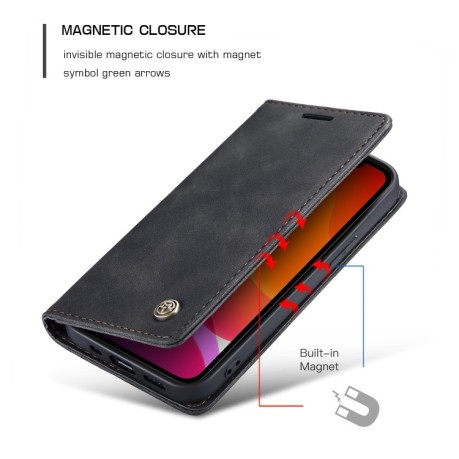 Кожаный чехол CaseMe-013 Multifunctional на iPhone 12 Pro Max - черный