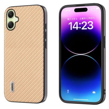 Ударозащитный чехол ABEEL Carbon Fiber на Samsung Galaxy A05  - золотой