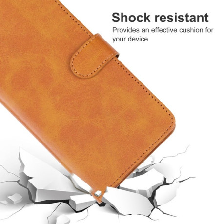 Чехол-книжка EsCase Leather для Xiaomi Redmi 12 - коричневый