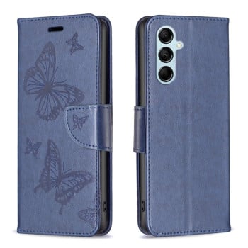 Чехол-книжка Butterflies Pattern для Samsung Galaxy M14 5G - синий