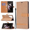 Чохол-книжка Color Matching Denim Texture Samsung Galaxy S22 Ultra 5G - коричневий