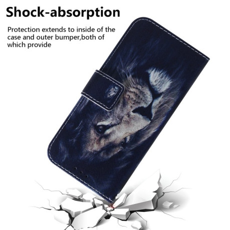 Чехол-книжка Coloured Drawing для Samsung Galaxy A34 5G - Lion