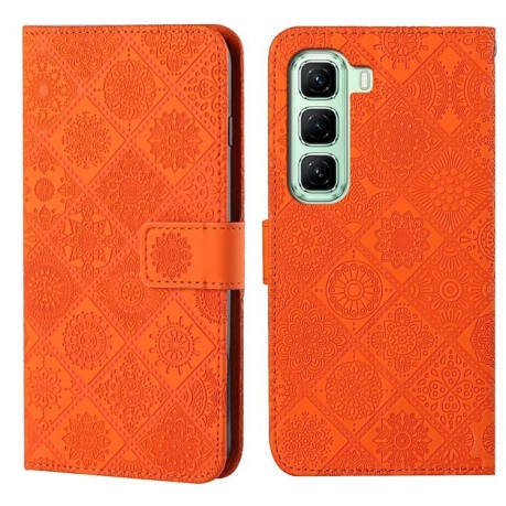 Чехол-книжка Ethnic Style для Infinix Hot 50 4G - оранжевый