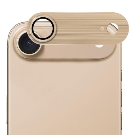 Захисне скло на камеру ENKAY Anti-reflection Camera Lens Brushed Aluminium Alloy для iPhone Air - золоте
