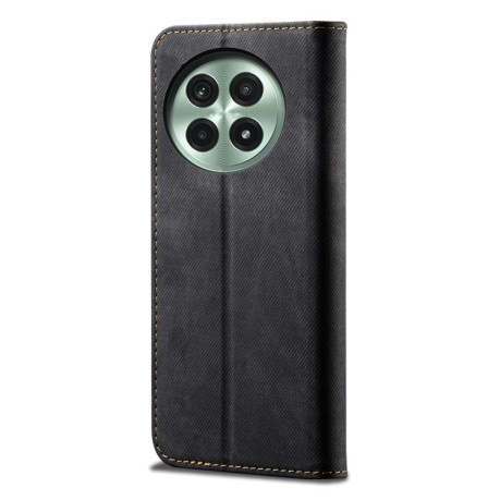 Чохол книжка Denim Texture Casual Style на OnePlus 13 - чорний