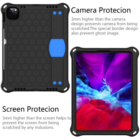 Противоударный чехол Honeycomb Design на iPad 10.9 2022/2020 - черно-синий