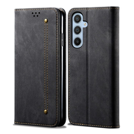 Чохол книжка Denim Texture Casual Style Samsung Galaxy A05s - чорний