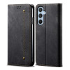Чехол книжка Denim Texture Casual Style на Samsung Galaxy M35 5G - черный