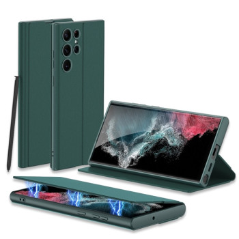 Чехол-книжка GKK Magnetic для Samsung Galaxy S23 Ultra 5G - зеленый