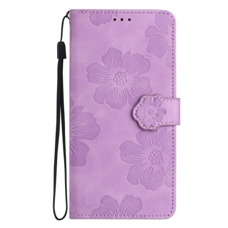 Чохол-книжка Flower Embossing Pattern для Samsung Galaxy A05s - фіолетовий