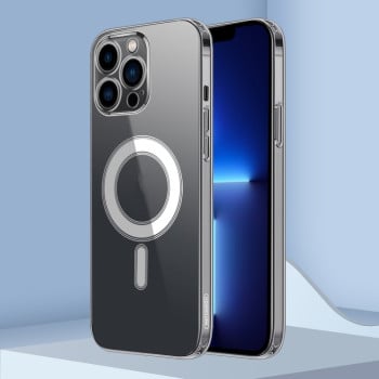 Противоударный чехол Classic Electroplating (Magsafe) для iPhone 12 - прозрачный