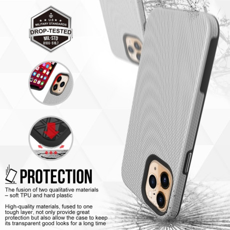 Противоударный чехол Triangle Armor на iPhone 12 Pro Max - серебристый