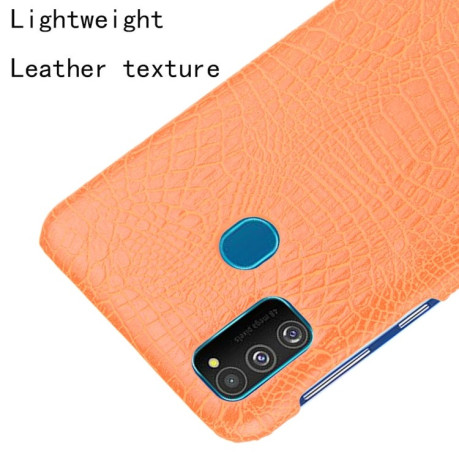 Удароміцний чохол Crocodile Texture Samsung Galaxy M21/M30s - помаранчевий