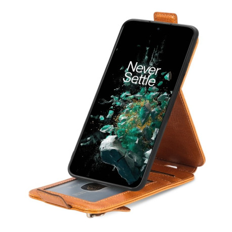Фліп-чохол Zipper Wallet Vertical для OnePlus 10T - коричневий