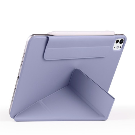Чехол-книжка Fixed Buckle Magnetic Demation Leather для iPad Pro 13 2024 - фиолетовый