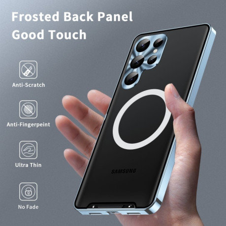 Протиударний чохол Frosted Meta (MagSafe) для Samsung Galaxy S24 Ultra 5G - синій