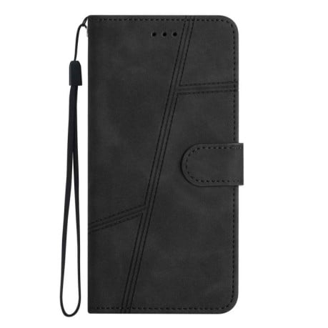 Чехол-книжка Stitching Skin Feel на Xiaomi Redmi 15C 5G / 4G EU 173mm - черный