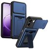 Чехол Escase с отделением на карт и слайдером камеры на OPPO A6 4G / A6 5G / A6x 4G / A6x 5G — синий