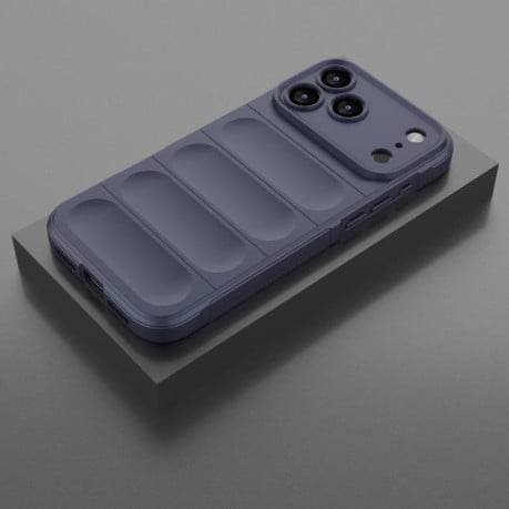 Силіконовий чохол Magic Flannel на iPhone 17 Pro Max - синій