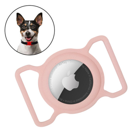Брелок-петля на кошачий или собачий ошейник для Apple AirTag - розовый