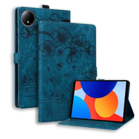 Чохол-книжка Cartoon Sakura Cat для Xiaomi Redmi Pad SE 8.7 - синій