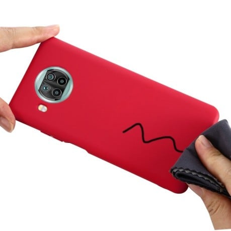 Силіконовий чохол Solid Color Liquid Silicone на Xiaomi Mi 10T Lite - червоний