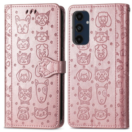 Чехол-книжка Cat and Dog для Samsung Galaxy A16 - розовое золото