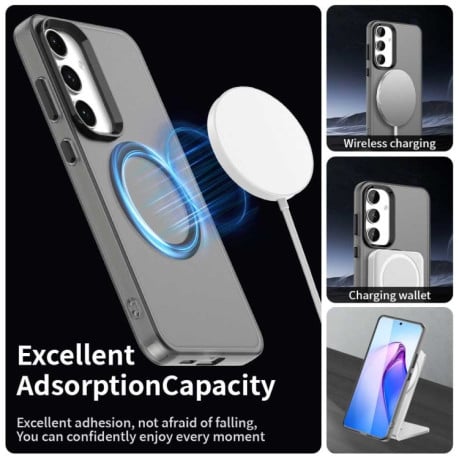Протиударний чохол MagSafe Holder PC Hybrid  для Samsung Galaxy S25+ 5G - чорний
