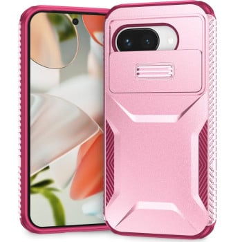 Протиударний чохол Sliding Camshield для Google Pixel 9a - Pink + Rose Red