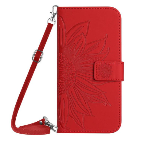 Чехол-книжка Skin Feel Sun Flower для OPPO Reno13 F/Reno13 FS - красный