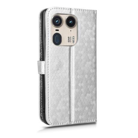 Чохол-книжка Honeycomb Dot для Motorola Edge 50 Ultra - сріблястий