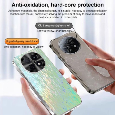 Противоударный чехол Dazzling Acrylic Shockproof на OPPO A5 Pro - белый