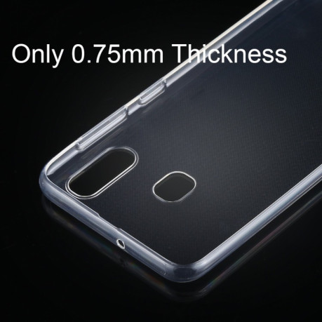 Ультратонкий силиконовый чехол на Samsung Galaxy A30- прозрачный 0.75мм