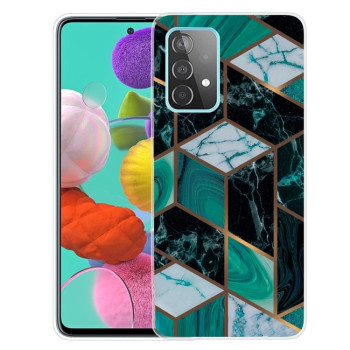 Противоударный чехол Marble Pattern для Samsung Galaxy A52/A52s - Rhombus Dark Green