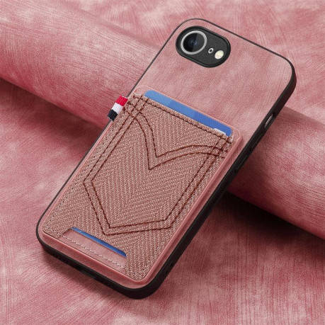 Чохол Denim Texture Leather Skin на iPhone 16e - рожевий