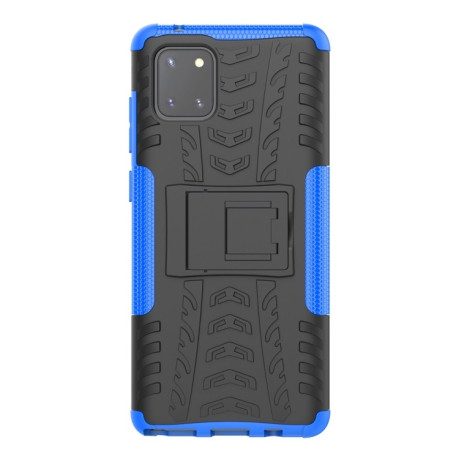 Противоударный чехол Tire Texture на Samsung Galaxy Note 10 Lite - синий