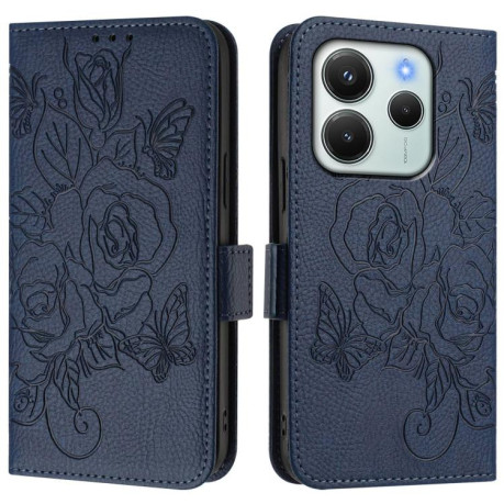 Чохол-книжка Magnetic RFID Anti-theft Leather для Xiaomi Redmi Note 14 4G 164.84mm - синій
