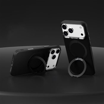 Тонкий чохол Abeel з магнітним тримачем на iPhone 18 Pro Max — чорний