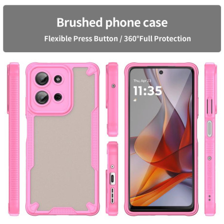 Протиударний чохол Armor Glaze PC Hybrid для Motorola Moto G75 5G - рожевий