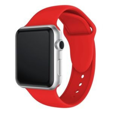 Спортивний ремінець Double Rivets Silicone Watch Band на Apple Watch Series 3 &amp; 2 &amp; 1 38mm -червоний