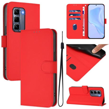 Чехол-книжка Skin Feel Solid Color Leather для Infinix Hot 50 Pro+ - красный