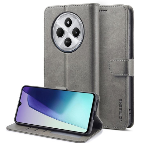 Чехол книжка LCIMEEKE Calf Texture на Xiaomi Redmi A4 5G - серый