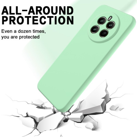 Силиконовый чехол Solid Color Liquid Silicone на Realme 12+ 5G/12 4G/13 4G - зеленый