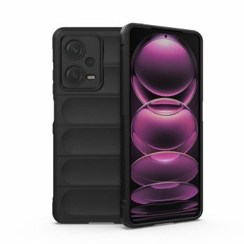 Силиконовый чехол Magic Flannel для Xiaomi Redmi Note 12 Pro 5G - черный